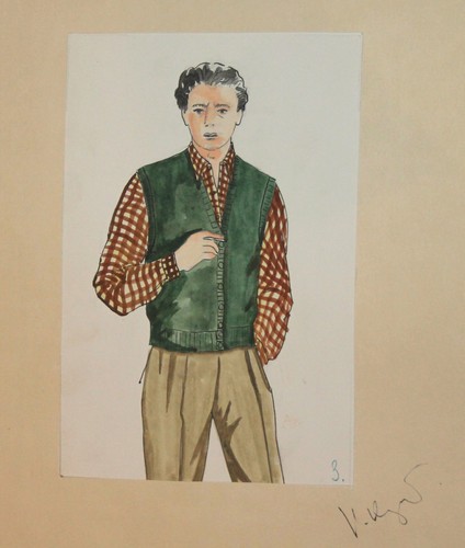 Tableau ancien aquarelle