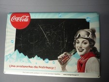 PLAQUE TOLE SERIGRAPHIEE COCA COLA UNE AVALANCHE DE FRAICHEUR SKIEUSE BISTROT