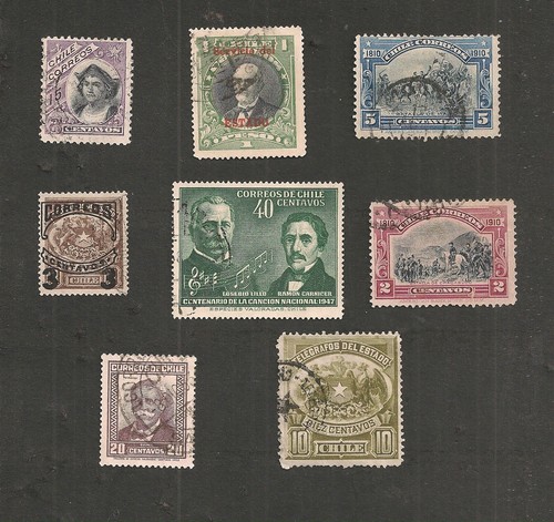 Chili lot timbres - 8, ancien