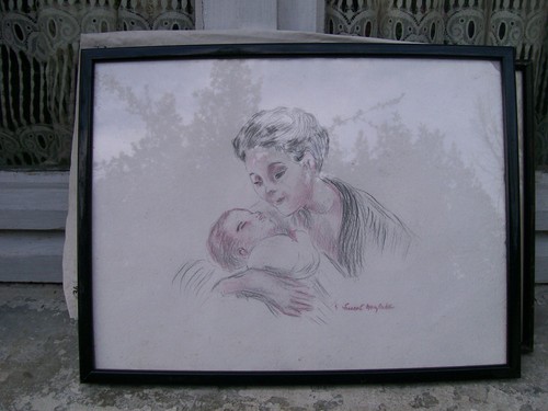 Dessin crayon mere - dessin, enfant
