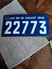 Plaque émaillée Très Rare immatriculation pour les gens du voyage