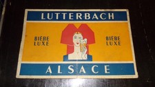 ANCIEN CARTON PUBLICITAIRE BIERE DE LUXE BRASSERIE LUTTERBACH ALSACE