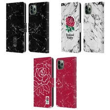 ENGLAND RUGBY UNION MARBRE ÉTUI COQUE EN CUIR POUR APPLE iPHONE TÉLÉPHONES