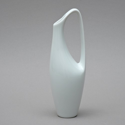 Vase poignée vintage blanc - vase,