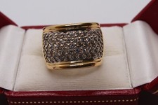 Bague pavage 53 diamants or