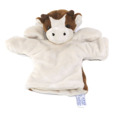 Doudou marionnette vache - marionnette,