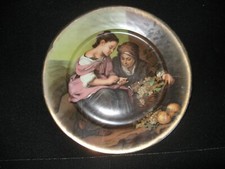 Superbe plat porcelaine d'art