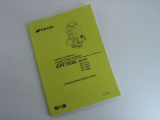 Topcon Instructions Manuel Pouls Total Station GPT-7000L Séries