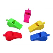 Lot de 5 X Sifflet en Plastique Sport Arbitre Football Athlétisme Manifestation