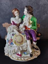 porcelaine Meissen saxe scène galante