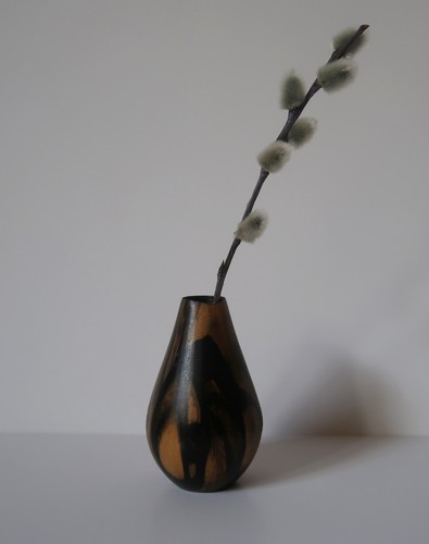 Petit vase veiné - , en