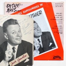 JACK GAUTHIER DEDICACE AUTOGRAPHE Entre amis… french mistral vinyl 10" FD LP