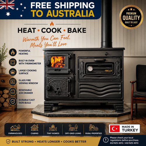 Cuisinière bois fonte - à, en