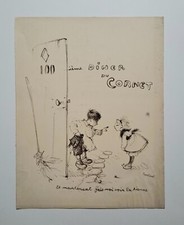 POULBOT Francisque - "100ème Dîner du Cornet". c.1906. Lithographie signée.