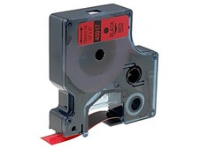 S0720570 Ruban 12 mm 7 m rouge Couleur du dessin : noir DYMO