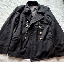 Manteau caban laine marine - manteau,