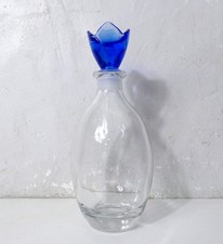 carafe à bouchon verre bleu