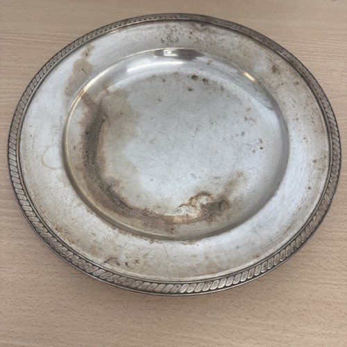 Ancien plateau plat rond - plat, en