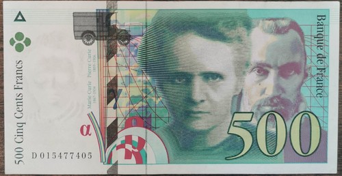 Billet 500 francs pierre et - de,