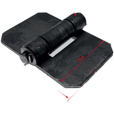 Charnière de soudage noire épaisse 5 mm résistante pour porte remorque avec a