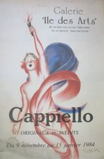 Affiche originale exposition Leonetto CAPPIELLO 1984 Galerie Ile des Arts poster