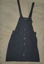 Robe courte à bretelles salopette noir et blanc à carreaux Jennyfer t. S TBE