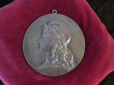 gros médaillon mural bronze Marianne IIIème RépubliqueD 155mm P268g