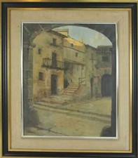 PAYSAGE RURAL. HUILE SUR