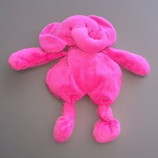 Doudou Premaman Elephant Rose Fushia orchestra Env 30 Cm TBE