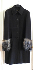 FENDI Cashmere Wool Murmansky fur women Coat 42IT Stealth Wealth Quiet Luxury