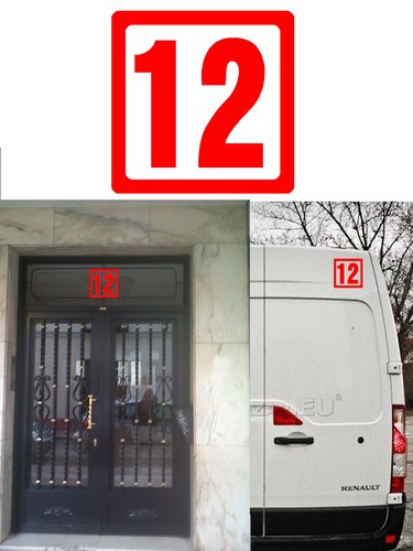 Numéro autocollant en - numéro,