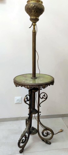 Lampadaire gueridon fumeur - gueridon,