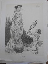 vieux papier lot 5 feuilles les pécchés capitaux d'elsen du grand guignol ancien