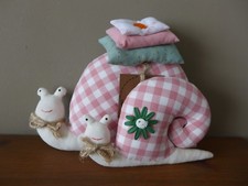 Tissu fait main 2 escargots