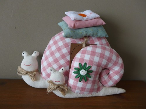 Tissu fait main escargots - 2,