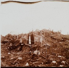 FRANCE Guerre 14-18 Infirmière au front Photo Stereo Plaque de verre VR12h