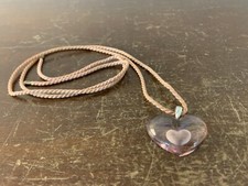 Collier cœur rose Lalique