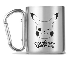 Pokemon carabiner Mug Pikachu en Inox capacité 227 ml avec poigné en mousqueton
