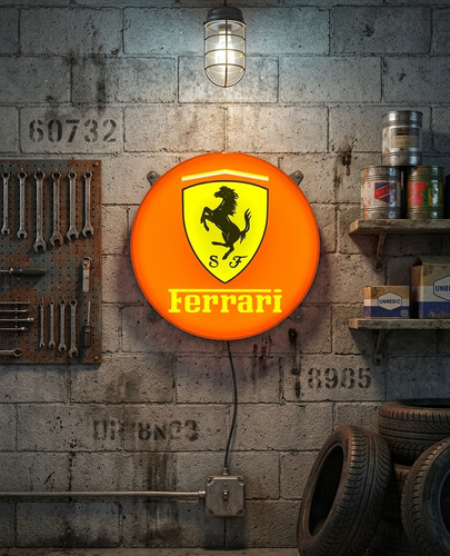 Ferrari sign light 3d - ferrari,