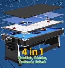 Table de billard Air Hockey table à manger tennis de table 7 pieds 4 en 1...