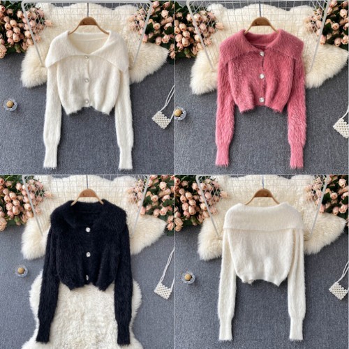 Femme pull faux mohair - faux,