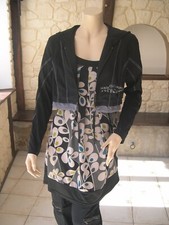 Superbe ensemble 3 pièces LMV 40 robe tunique, veste courte, pantalon léger !  