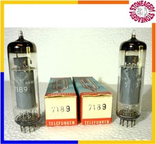 Vintage Telefunken 7189 / 6BQ5 pair, made in Germany 1968, tested strong