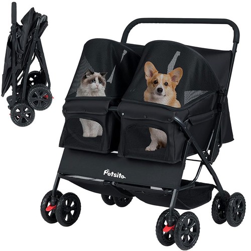 Poussette pour chiens deux - pour,