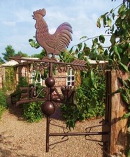 Anglais Girouette Avec Support Mural Métal Style Antique Coq Girouette Neuf