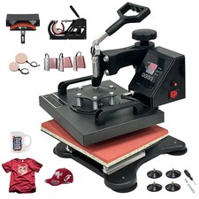 8IN1 30x25 cm Presse à chaud Presse à chaleur Presse à transfert T-Shirt 1000 W