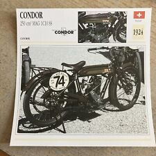 Condor 250 cc MAG 1C10 SS 1924 carte moto collection Atlas Suisse