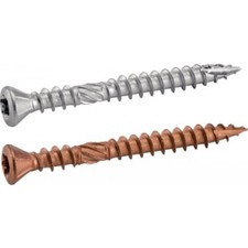 Vis inox A4 pour terrasse bois - double filet - brune - 5 x 60 mm ACTON