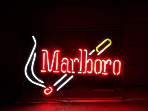 Marlboro cigarettes smoke neon - cigarettes,