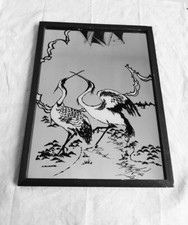 Miroir sérigraphié oiseaux